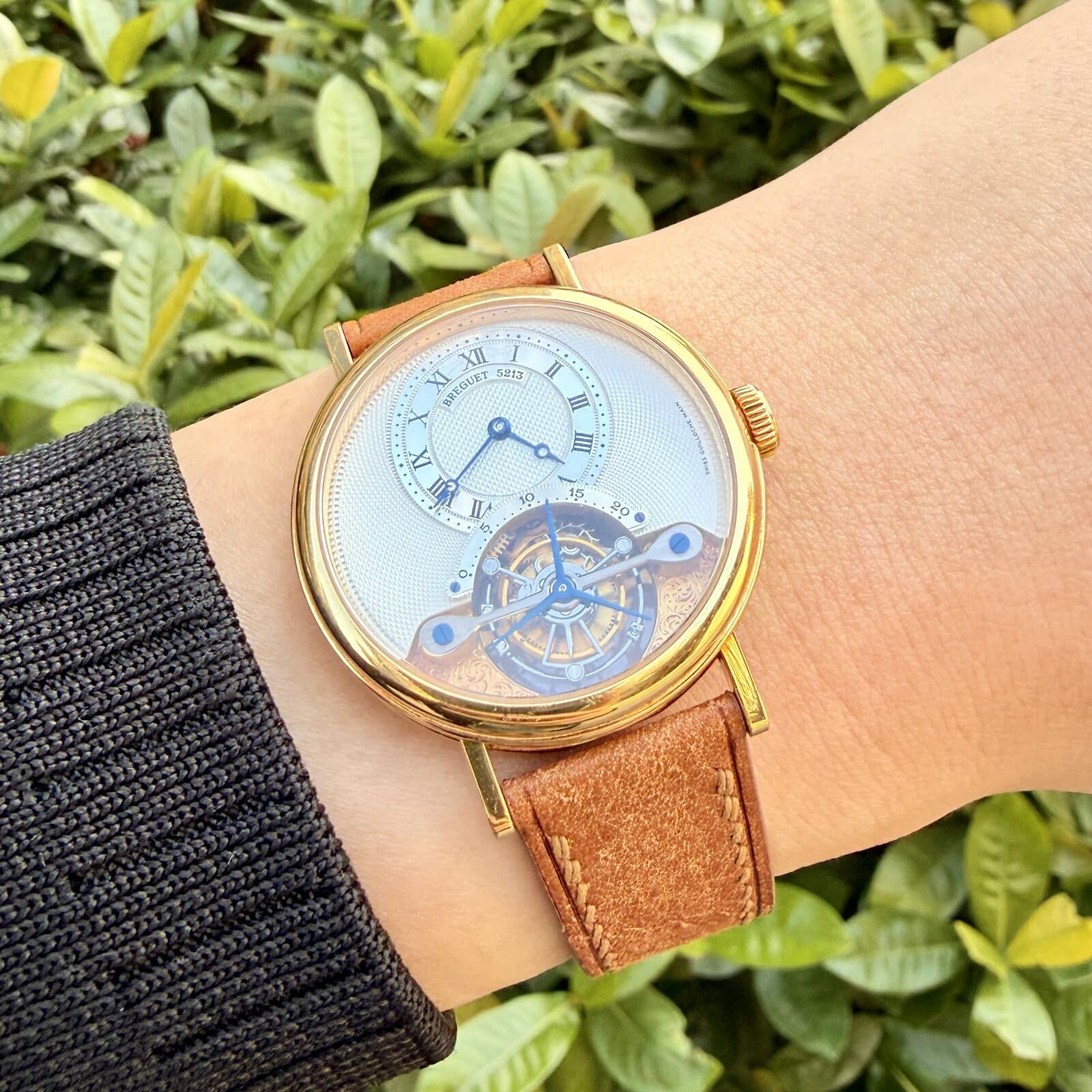 Breguet Classique Tourbillon 3357BA on the wrist, full frame