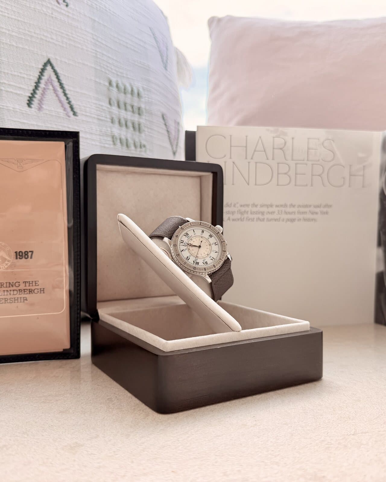 Longines Lindbergh Hour Angle 1987 full set with box and papers